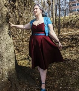 NWT large burgundy maneater